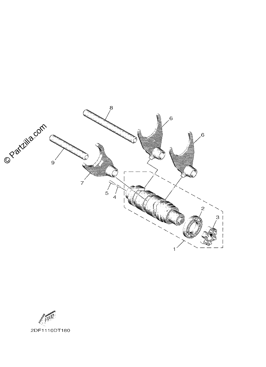 Diagrama de SHIFT CAM FORK