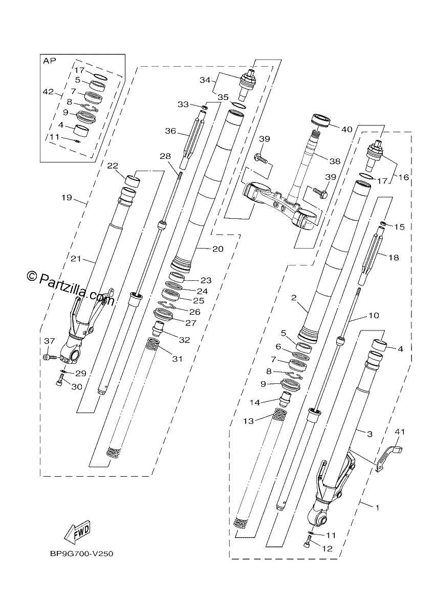 Diagrama de FRONT FORK
