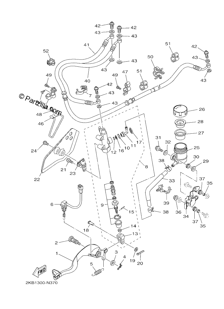 Diagrama de REAR MASTER CYLINDER