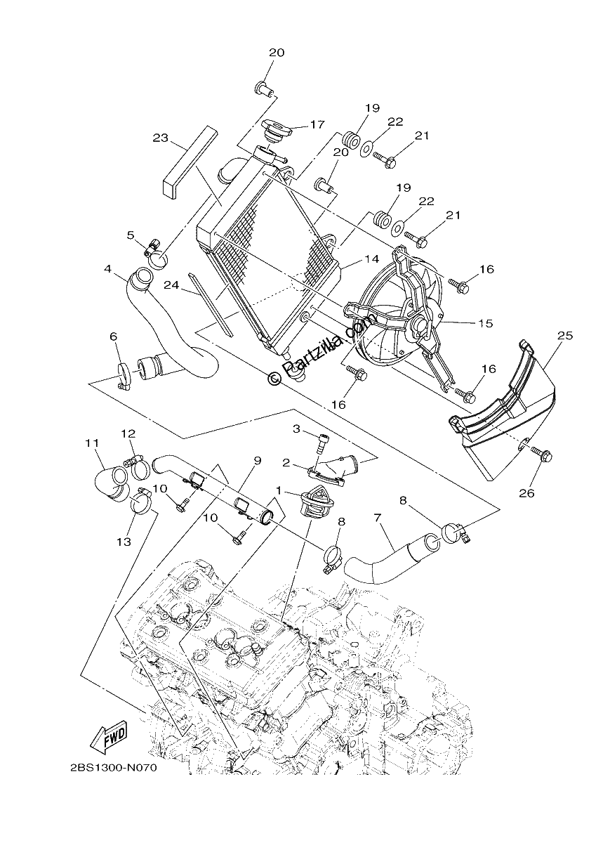 Diagrama de RADIATOR HOSE