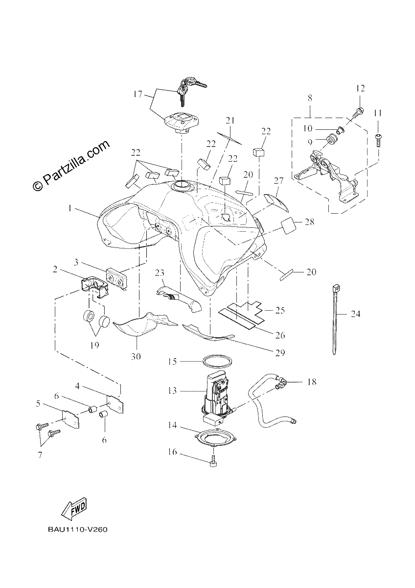 Diagrama de FUEL TANK
