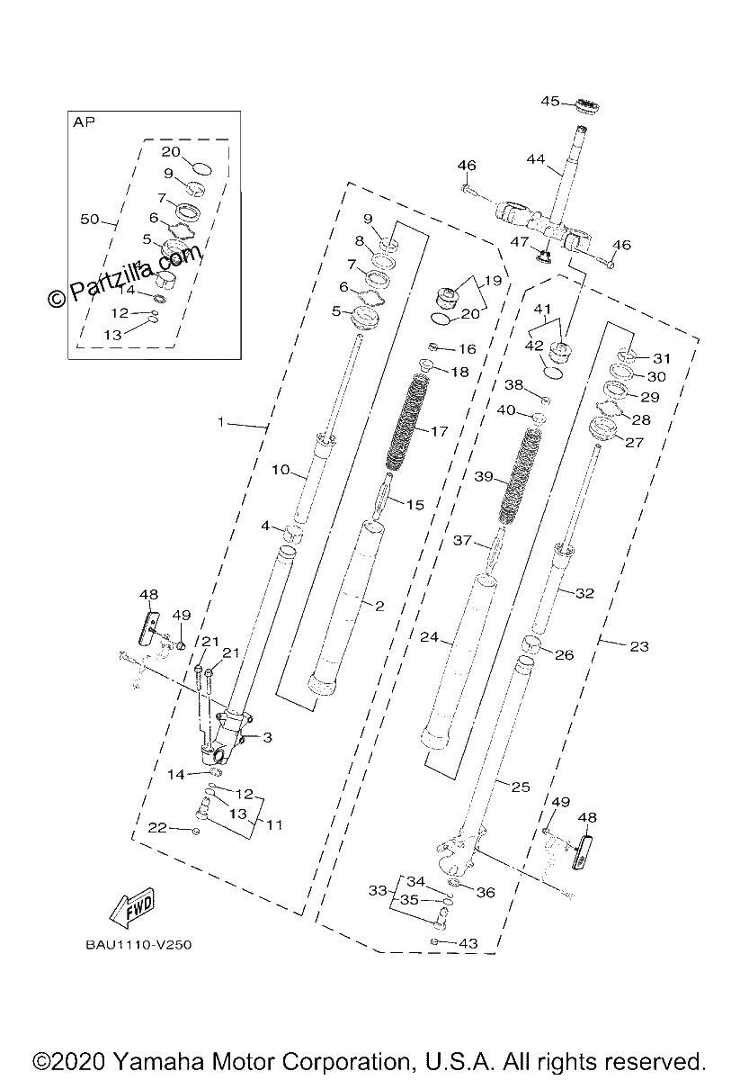 Diagrama de FRONT FORK