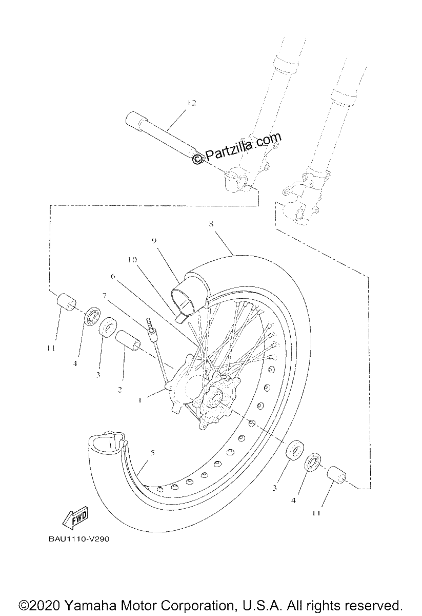 Diagrama de FRONT WHEEL