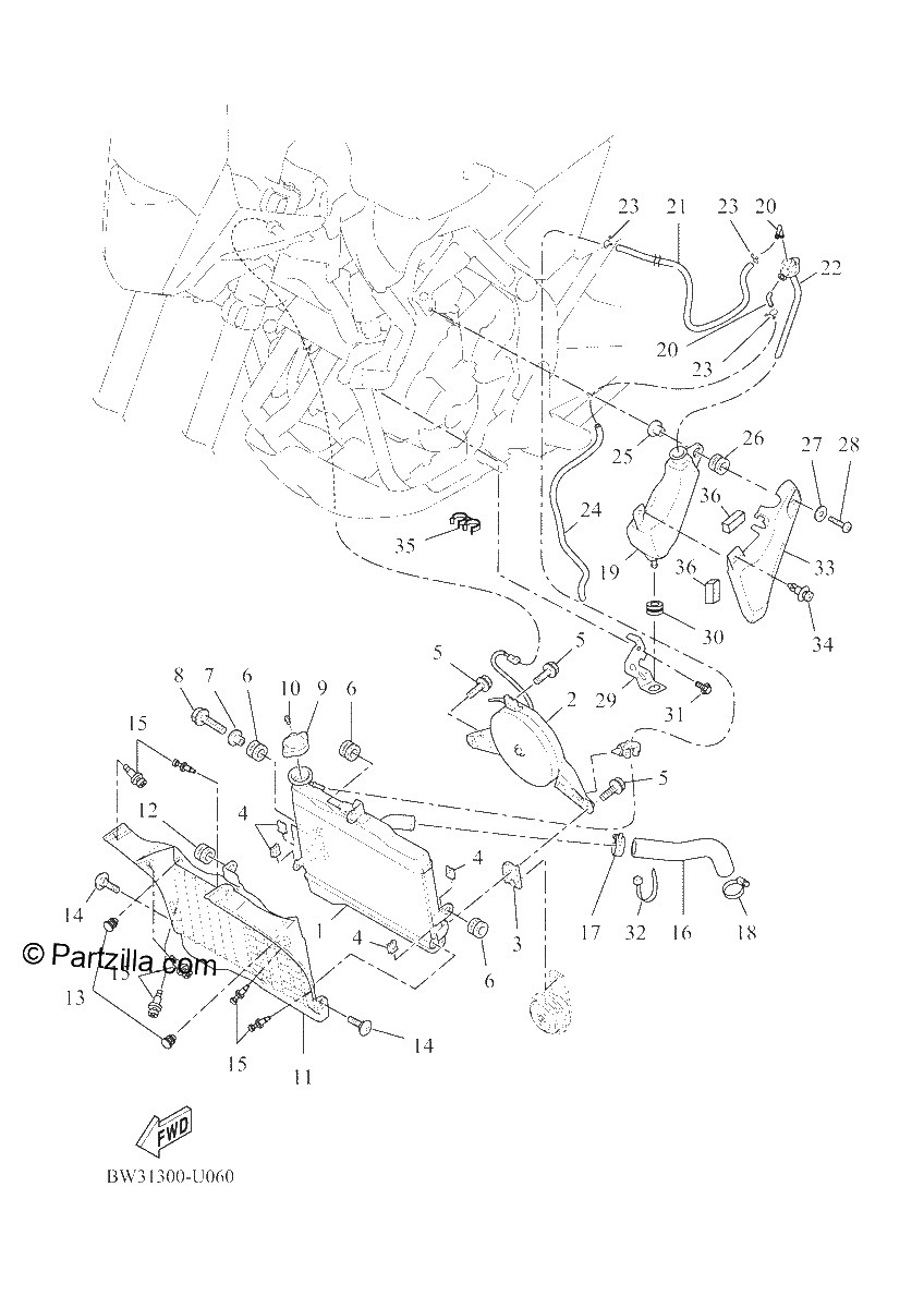 Diagrama de RADIATOR HOSE