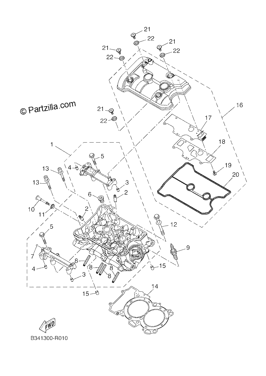 Diagrama de CYLINDER HEAD