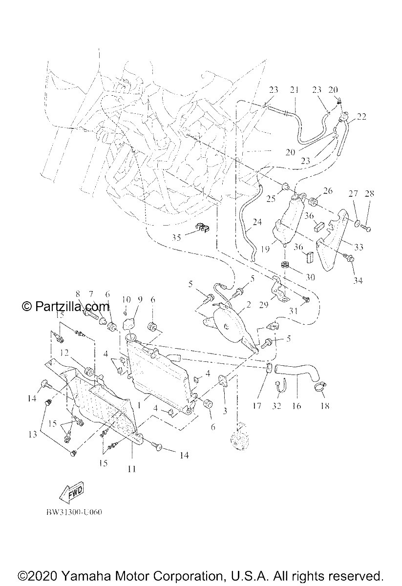 Diagrama de RADIATOR HOSE