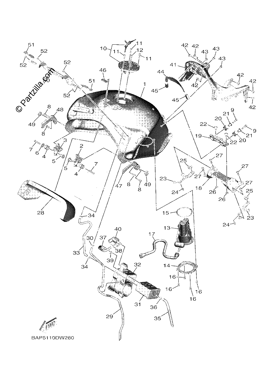 Diagrama de FUEL TANK 2 FOR CAL