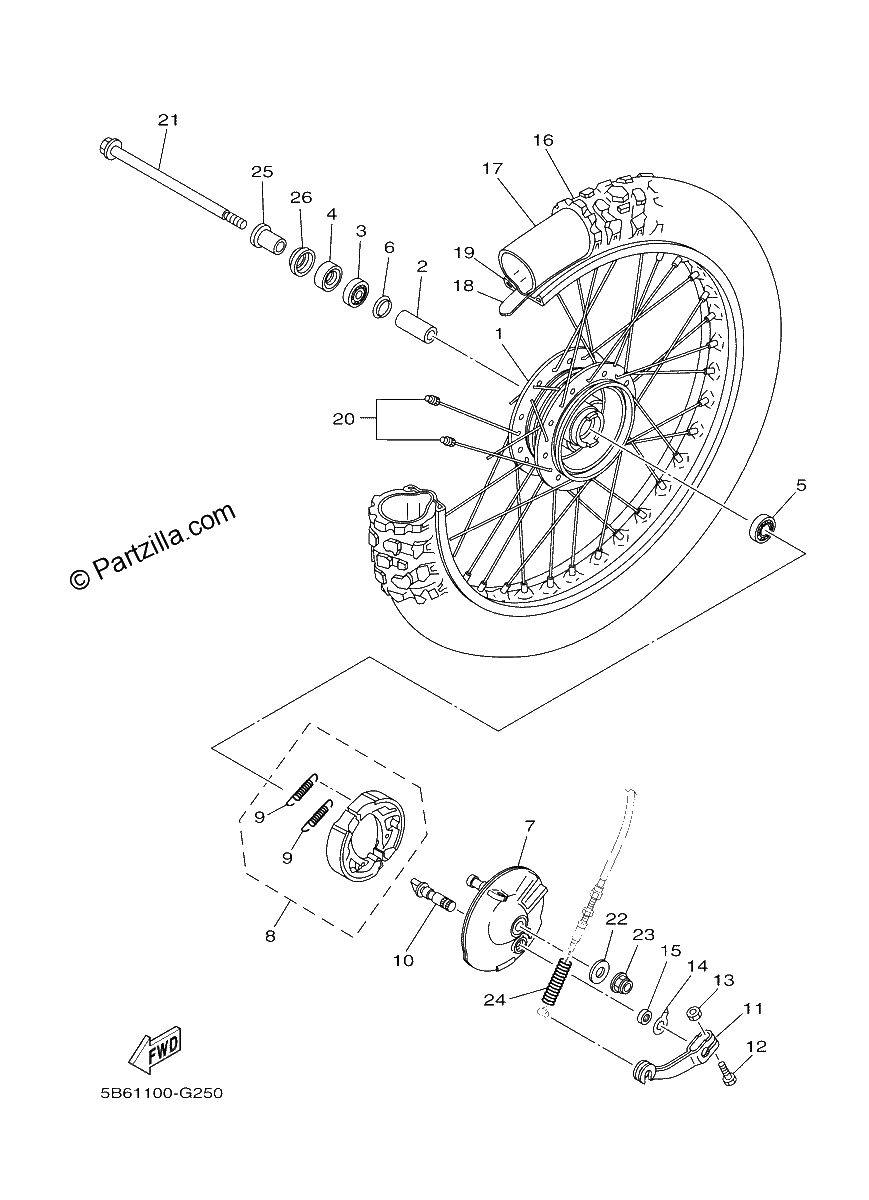 Diagrama de FRONT WHEEL