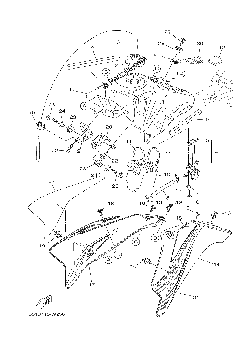 Diagrama de FUEL TANK