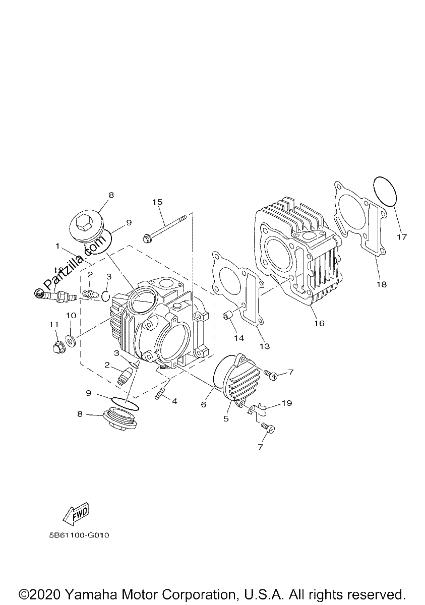 Diagrama de CYLINDER HEAD