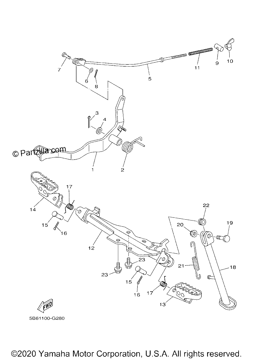 Diagrama de STAND FOOTREST