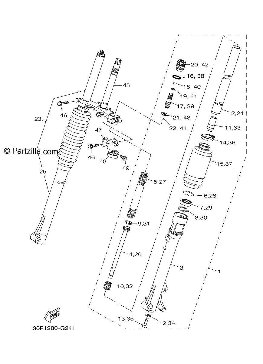 Diagrama de FRONT FORK