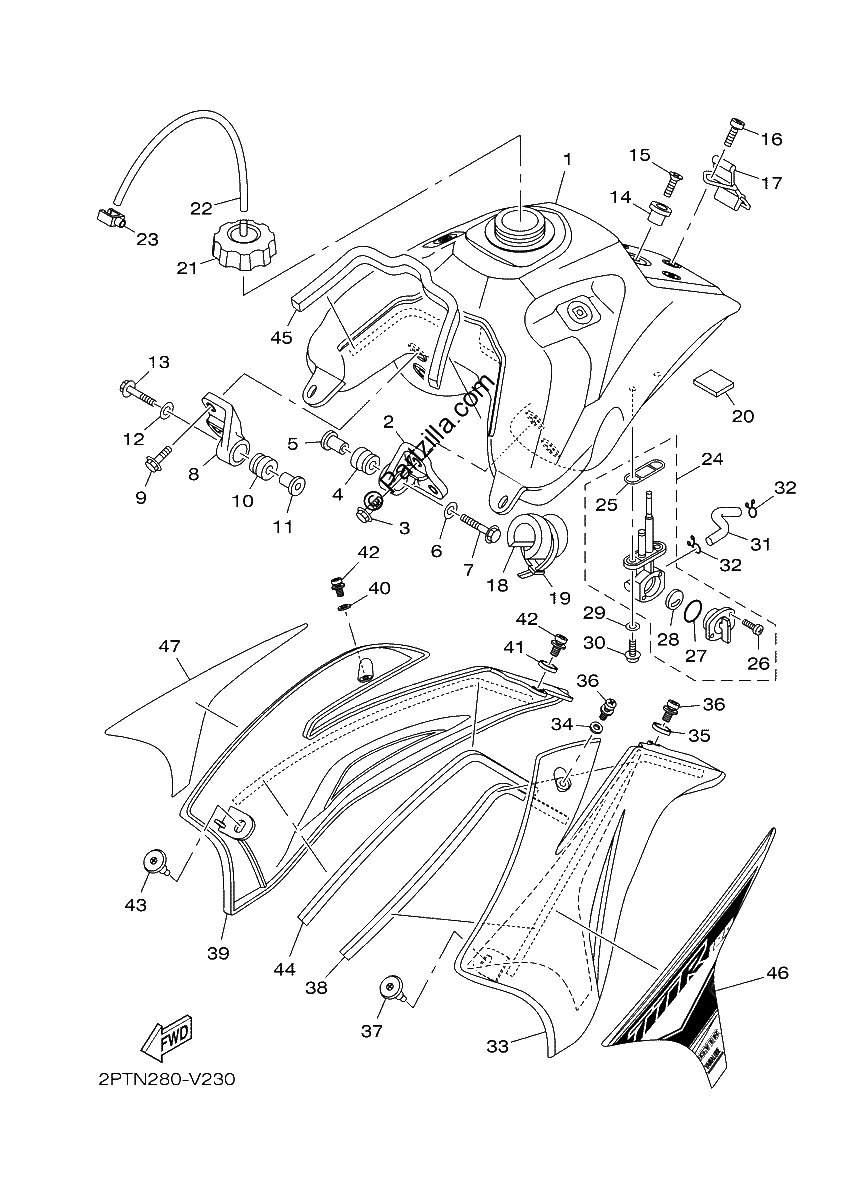 Diagrama de FUEL TANK