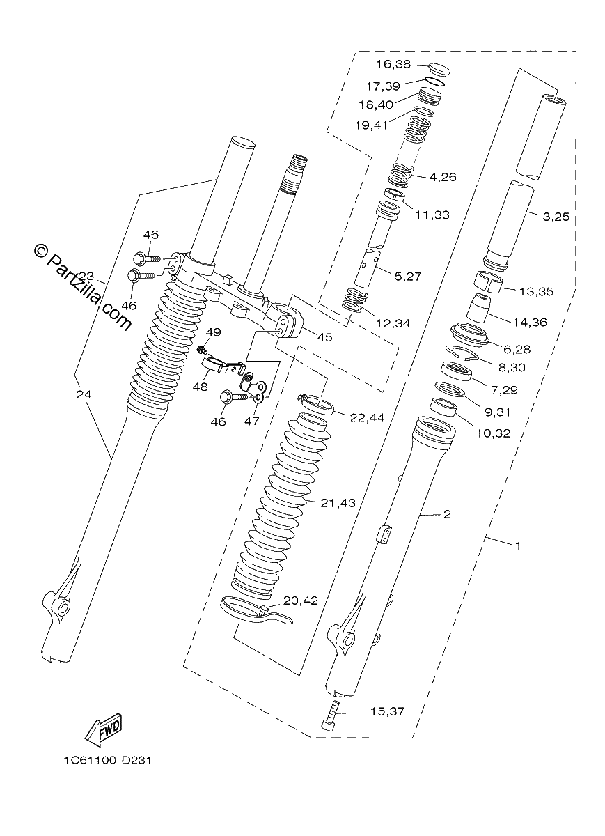 Diagrama de FRONT FORK