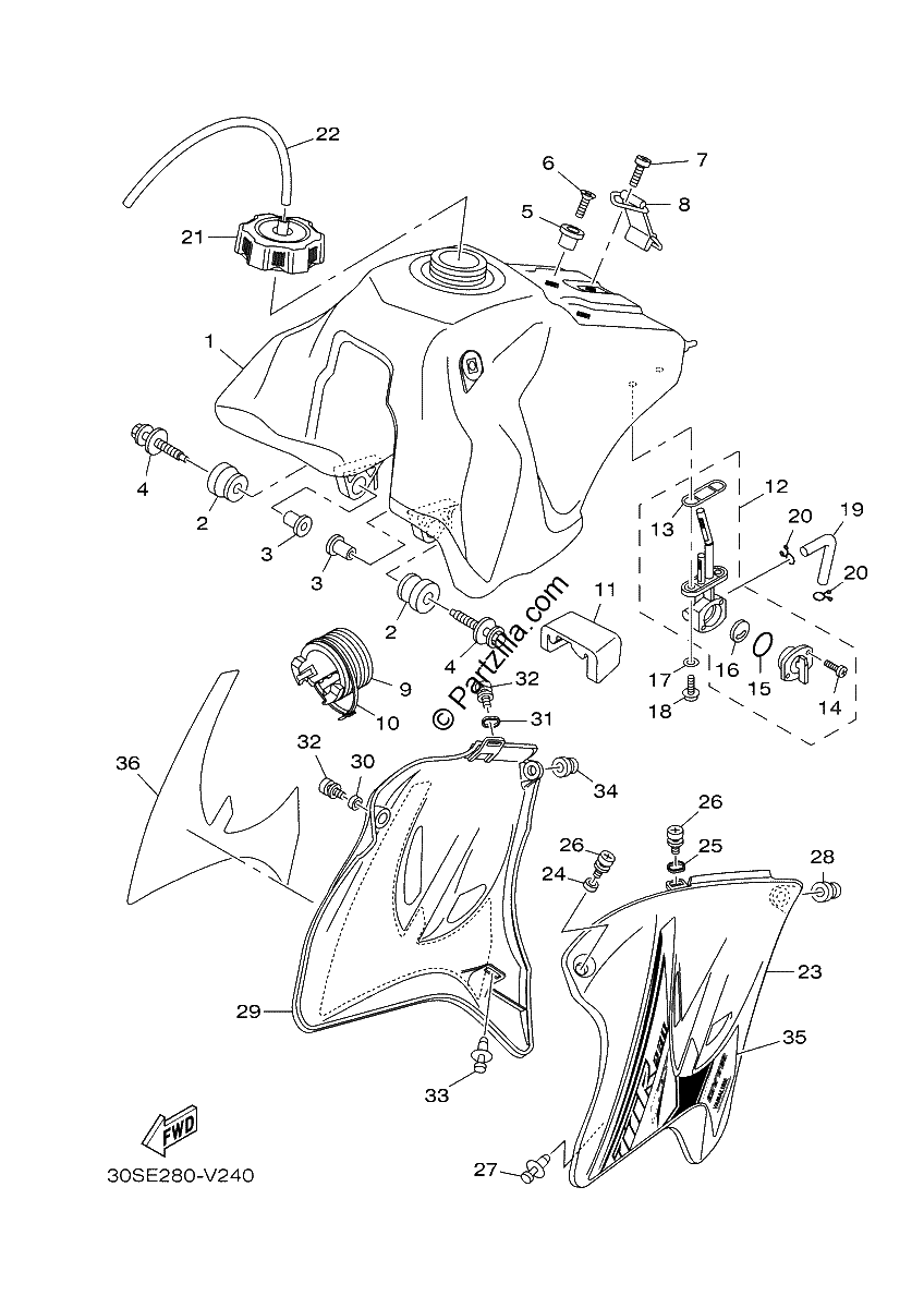 Diagrama de FUEL TANK