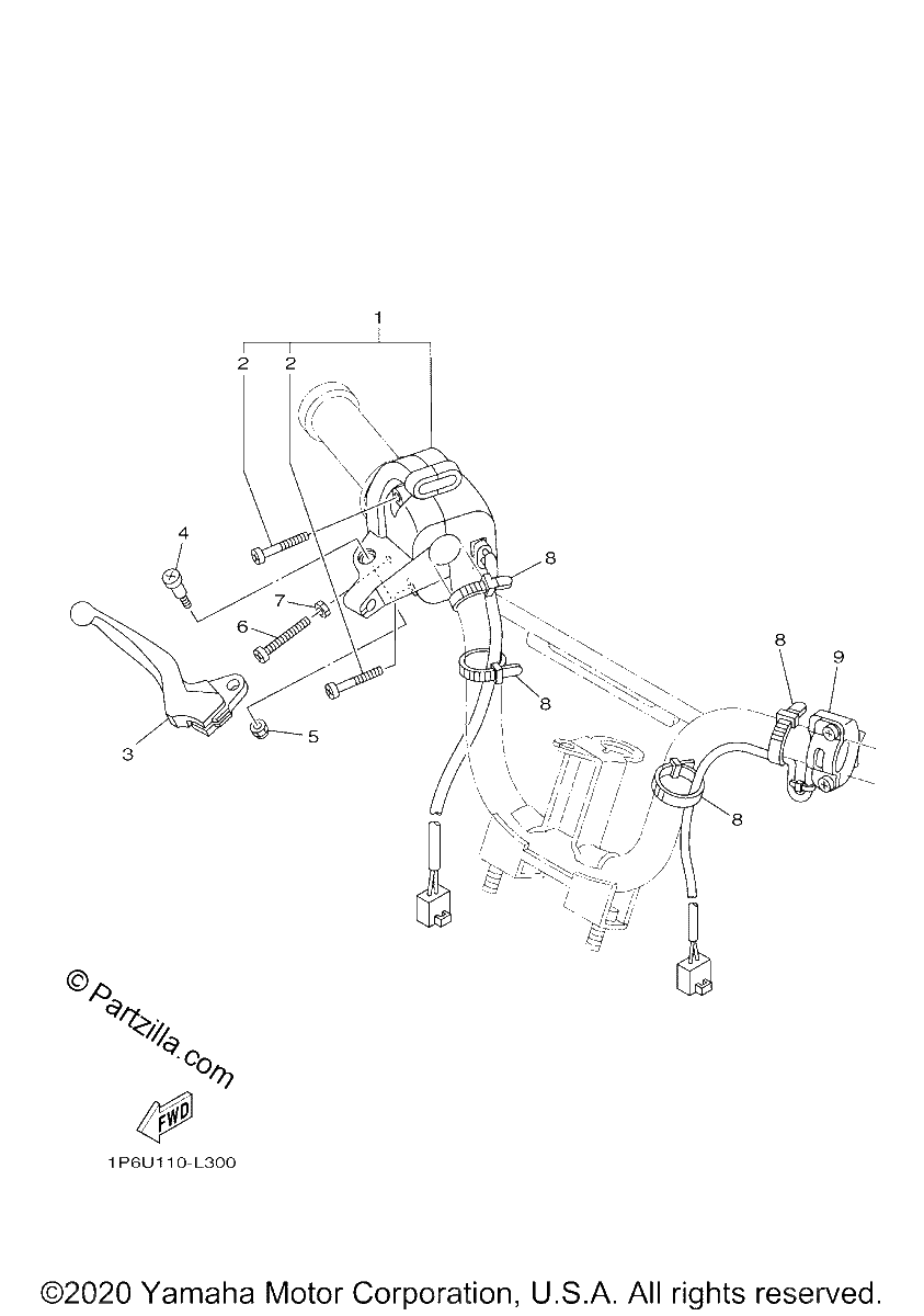 Diagrama de HANDLE SWITCH LEVER