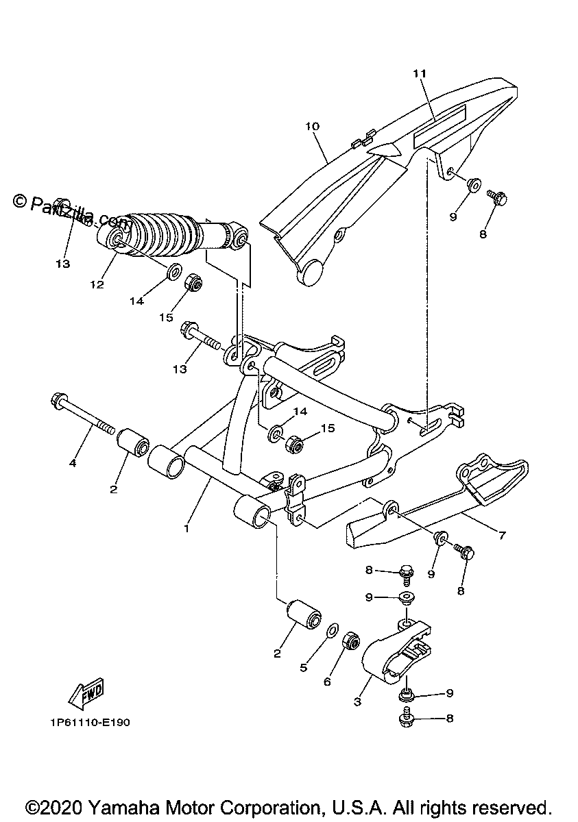 Diagrama de REAR ARM SUSPENSION