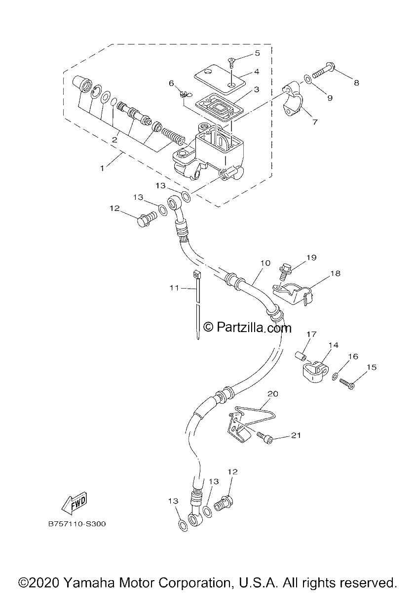 Diagrama de FRONT MASTER CYLINDER