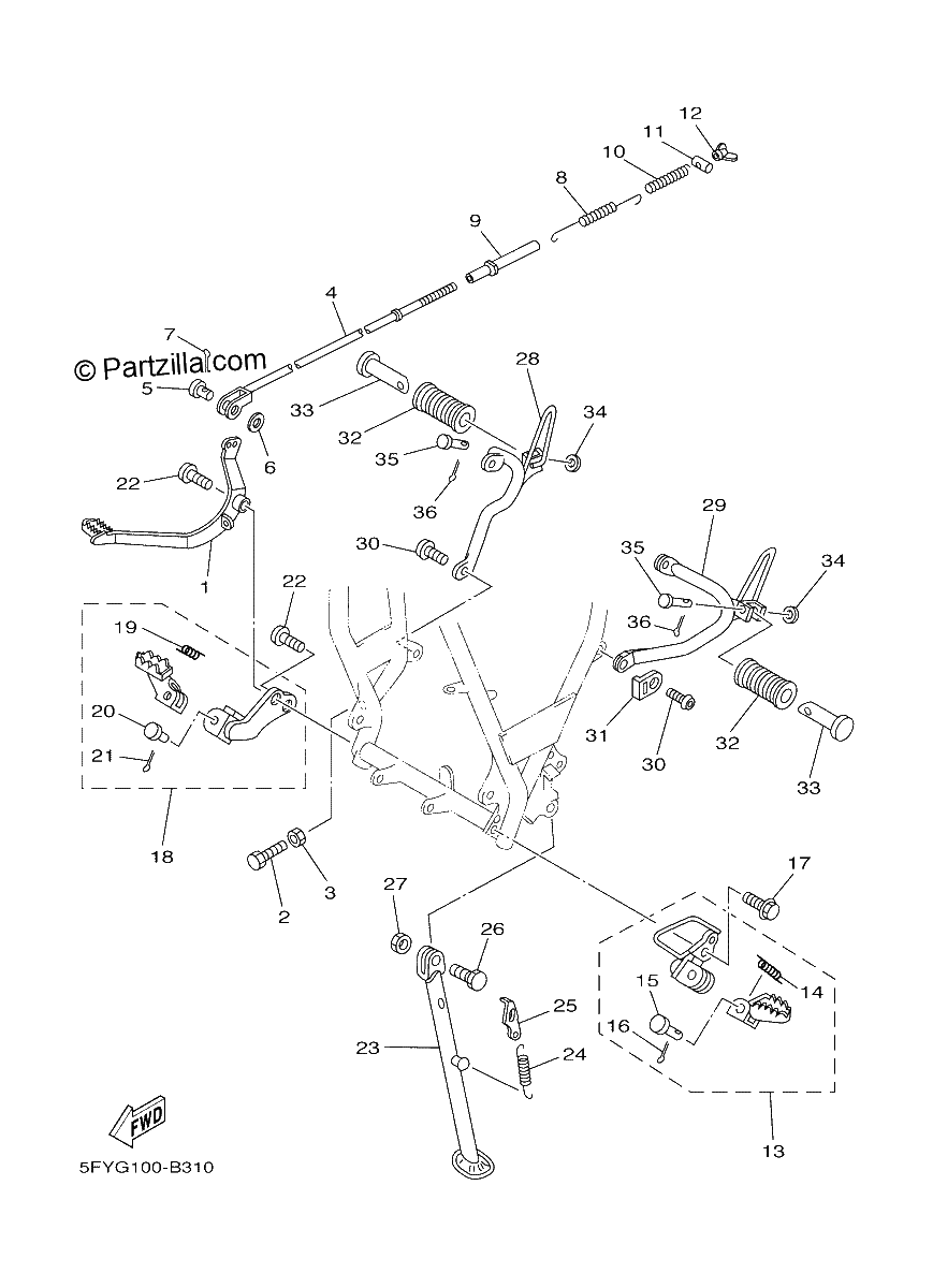 Diagrama de STAND FOOTREST