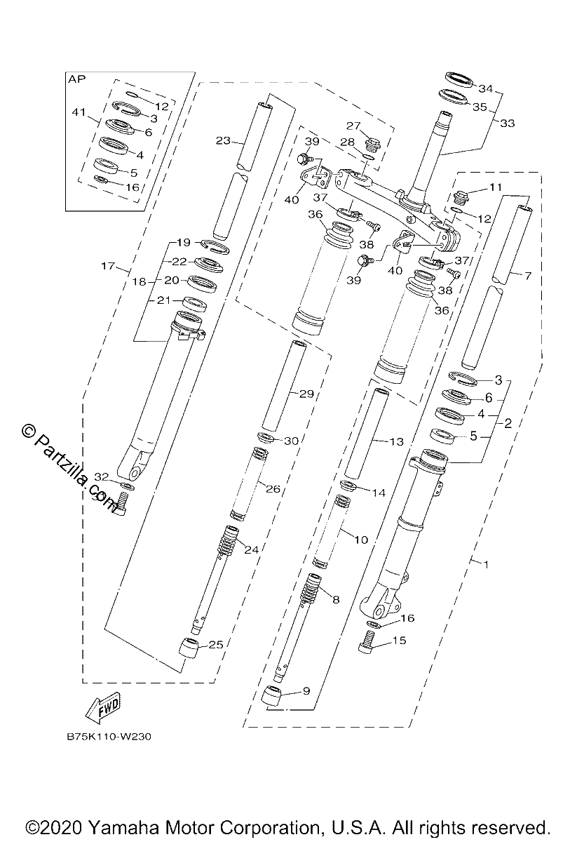 Diagrama de FRONT FORK