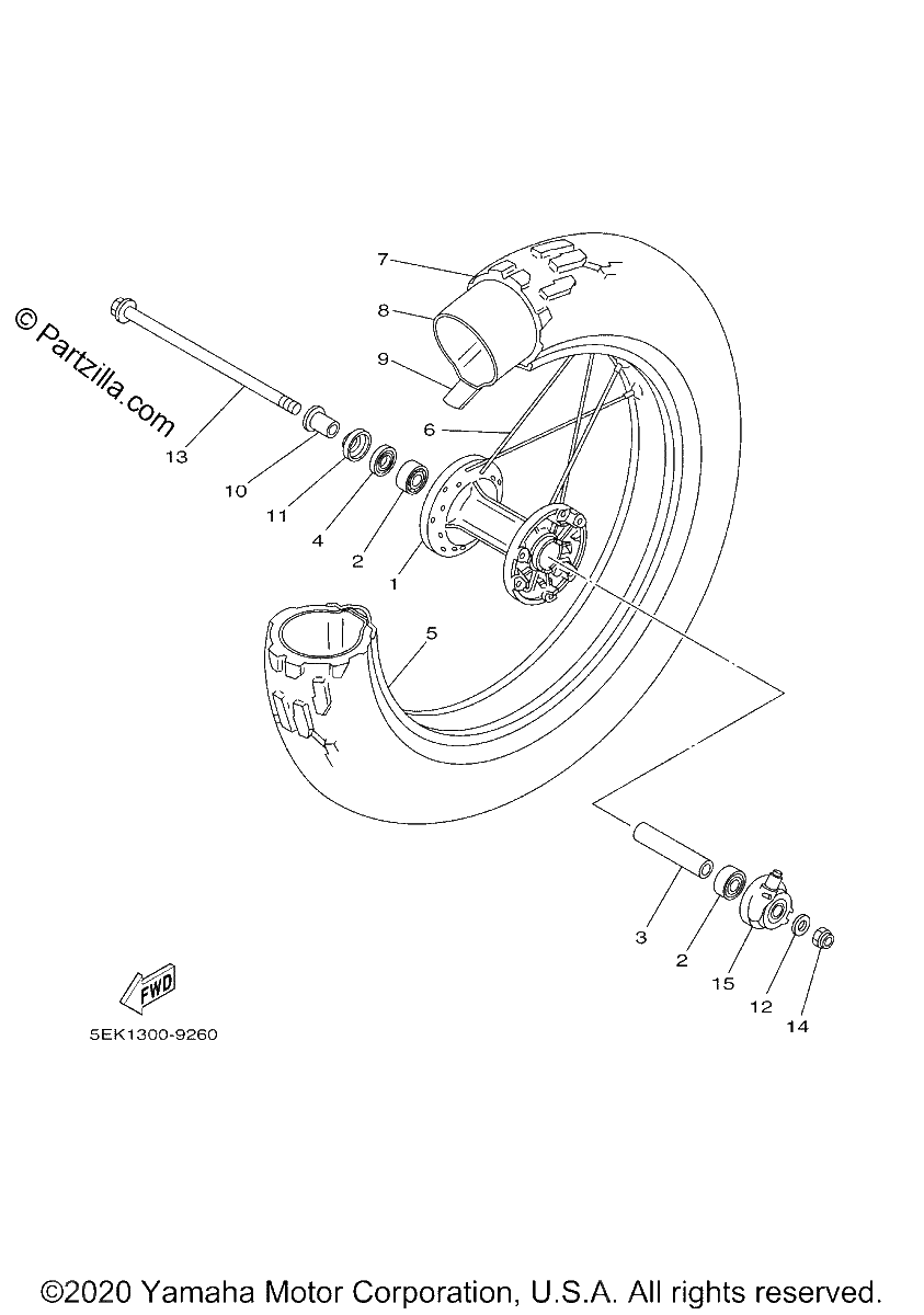 Diagrama de FRONT WHEEL