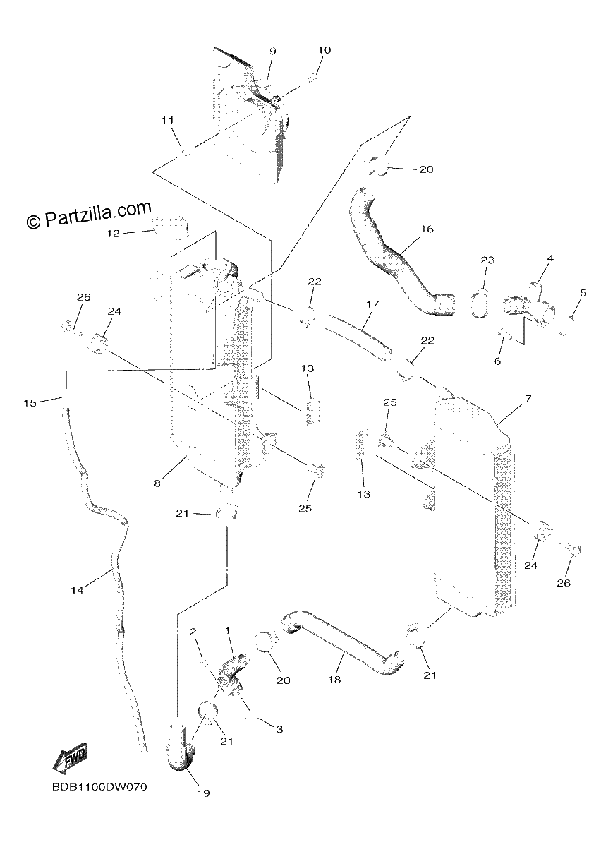Diagrama de RADIATOR HOSE