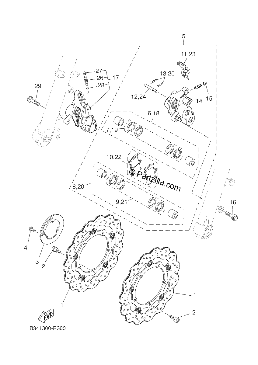 Diagrama de FRONT BRAKE CALIPER