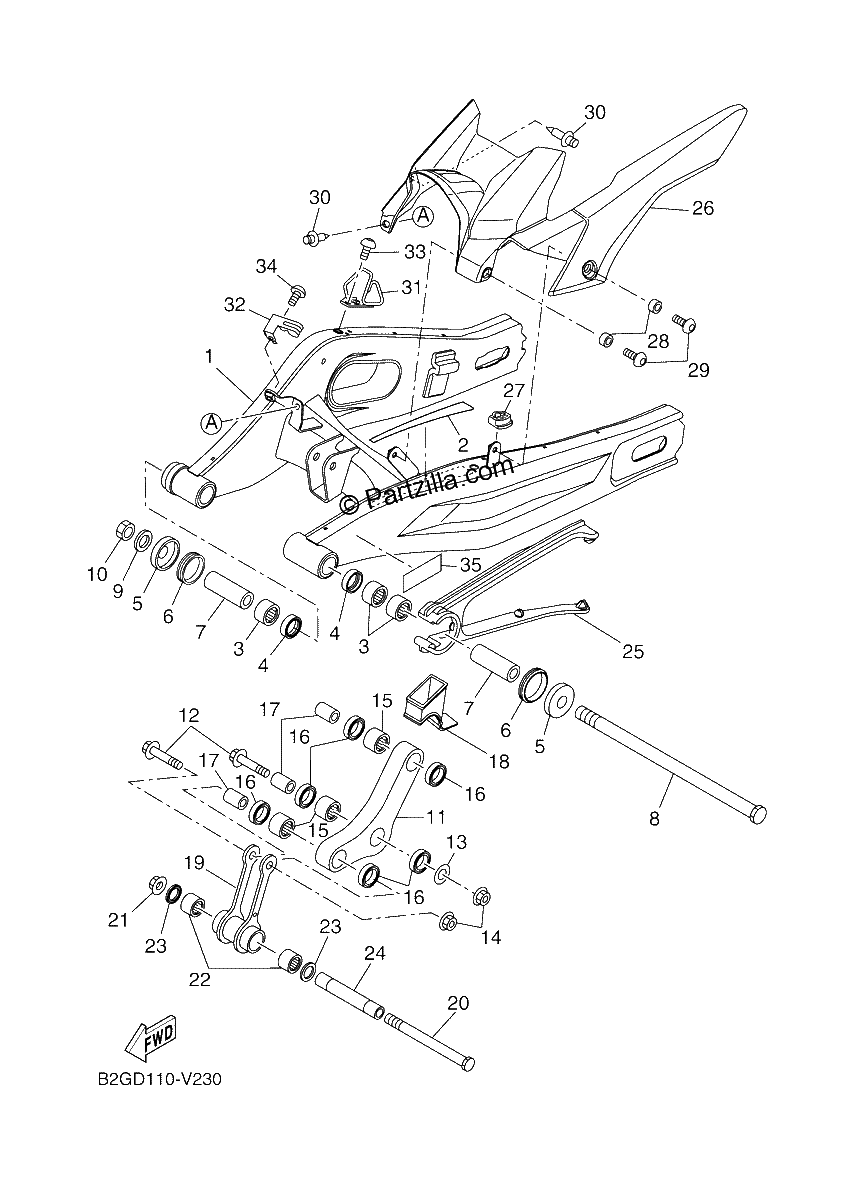 Diagrama de REAR ARM