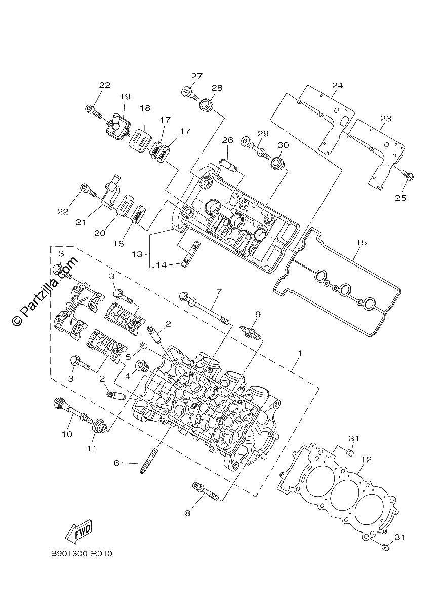 Diagrama de CYLINDER HEAD
