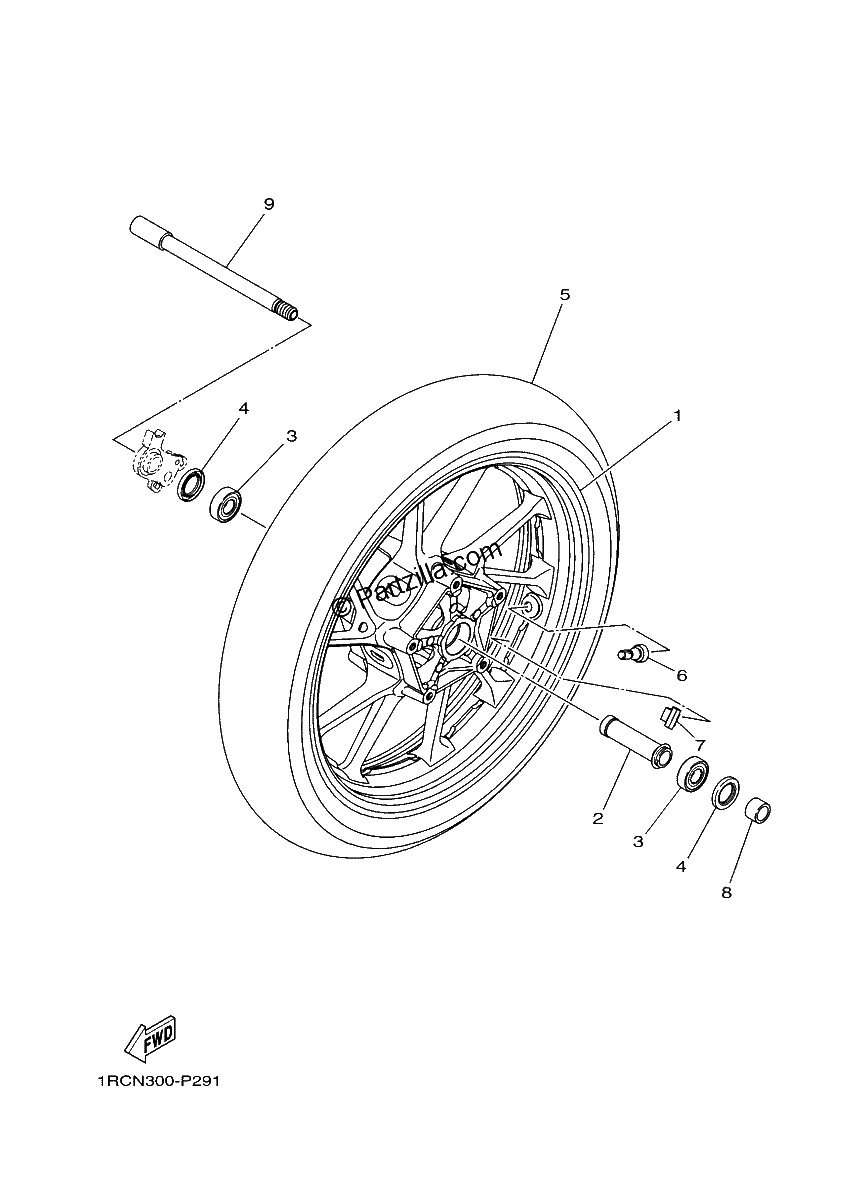 Diagrama de FRONT WHEEL