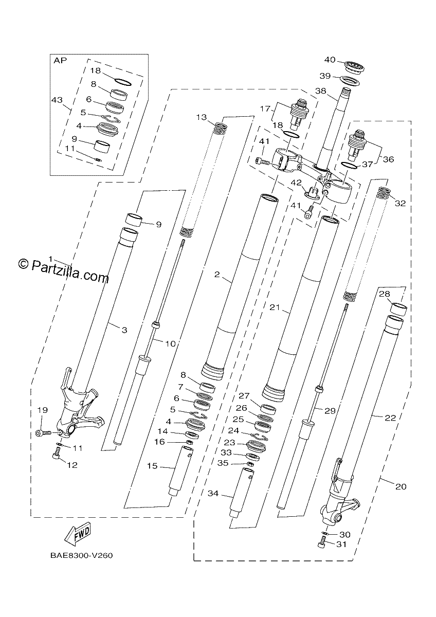 Diagrama de FRONT FORK