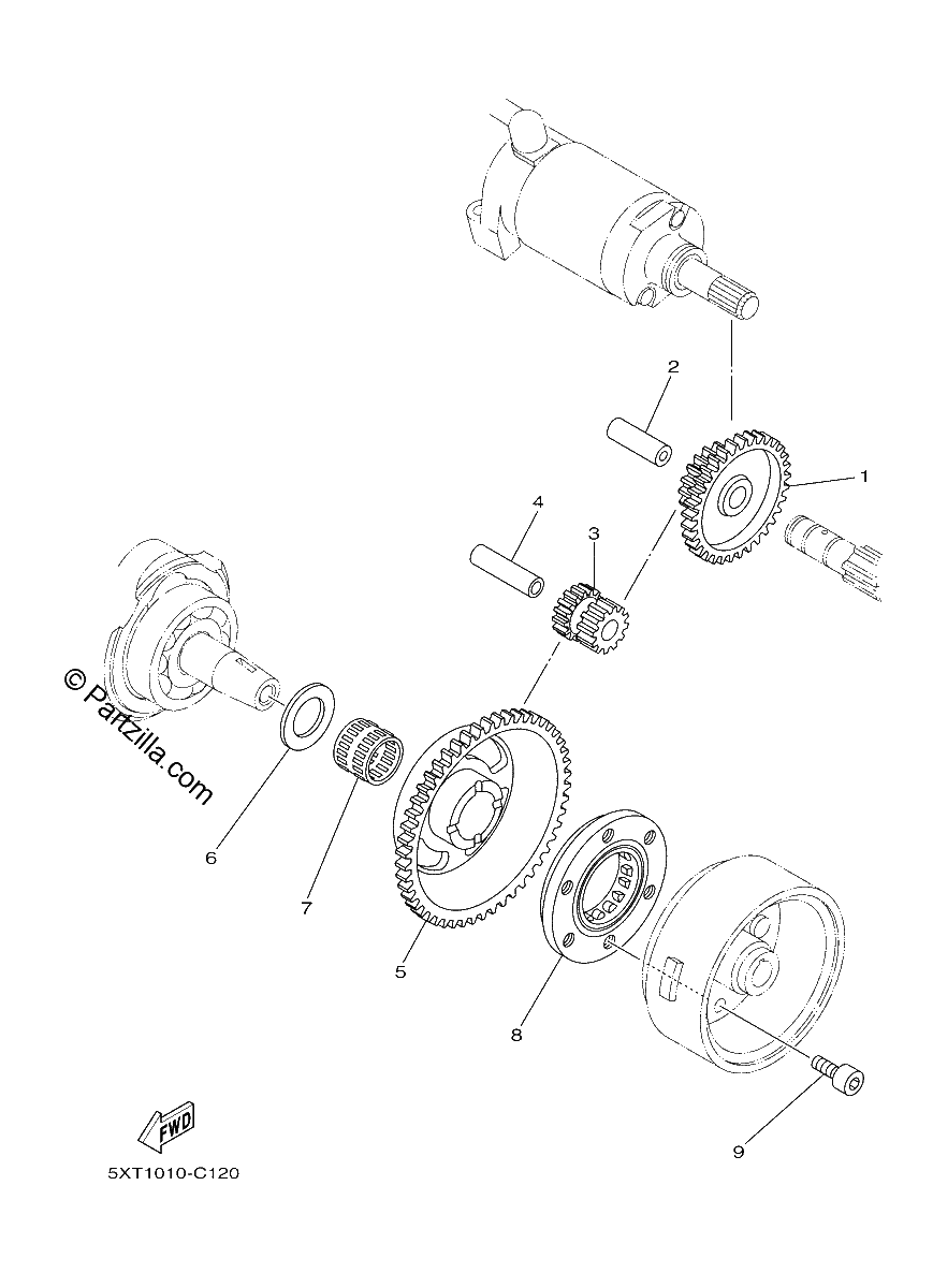 Diagrama de STARTER CLUTCH