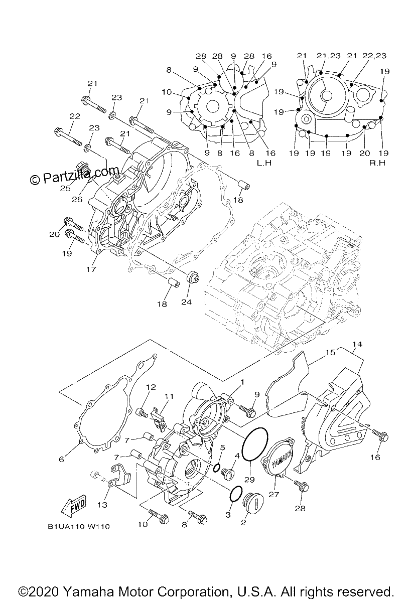 Diagrama de CRANKCASE COVER 1