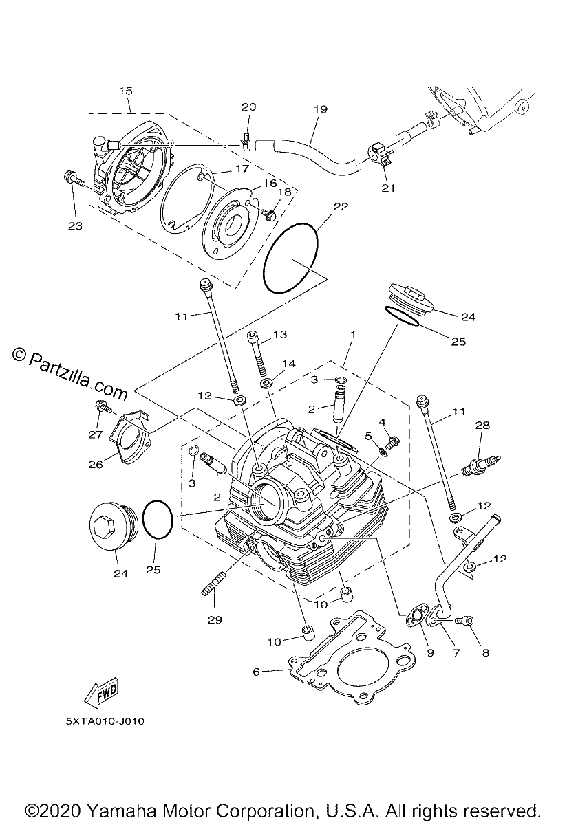 Diagrama de CYLINDER HEAD