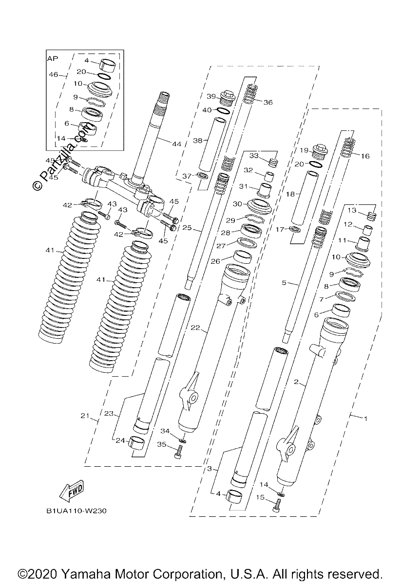Diagrama de FRONT FORK