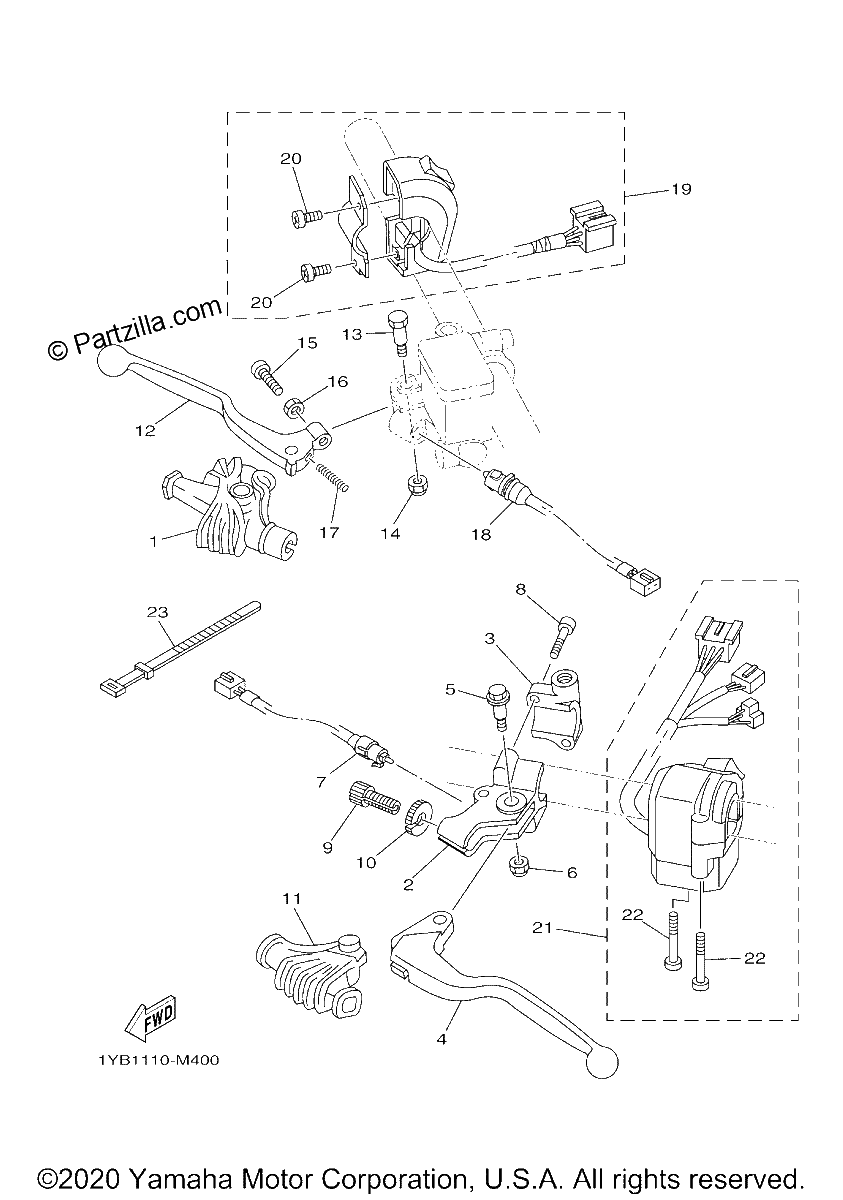 Diagrama de HANDLE SWITCH LEVER