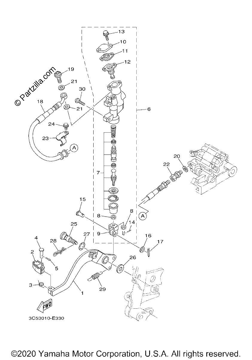 Diagrama de REAR MASTER CYLINDER
