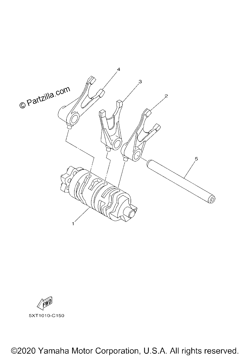 Diagrama de SHIFT CAM FORK