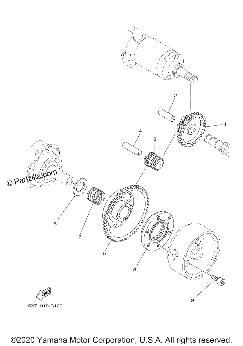 Diagrama de STARTER CLUTCH