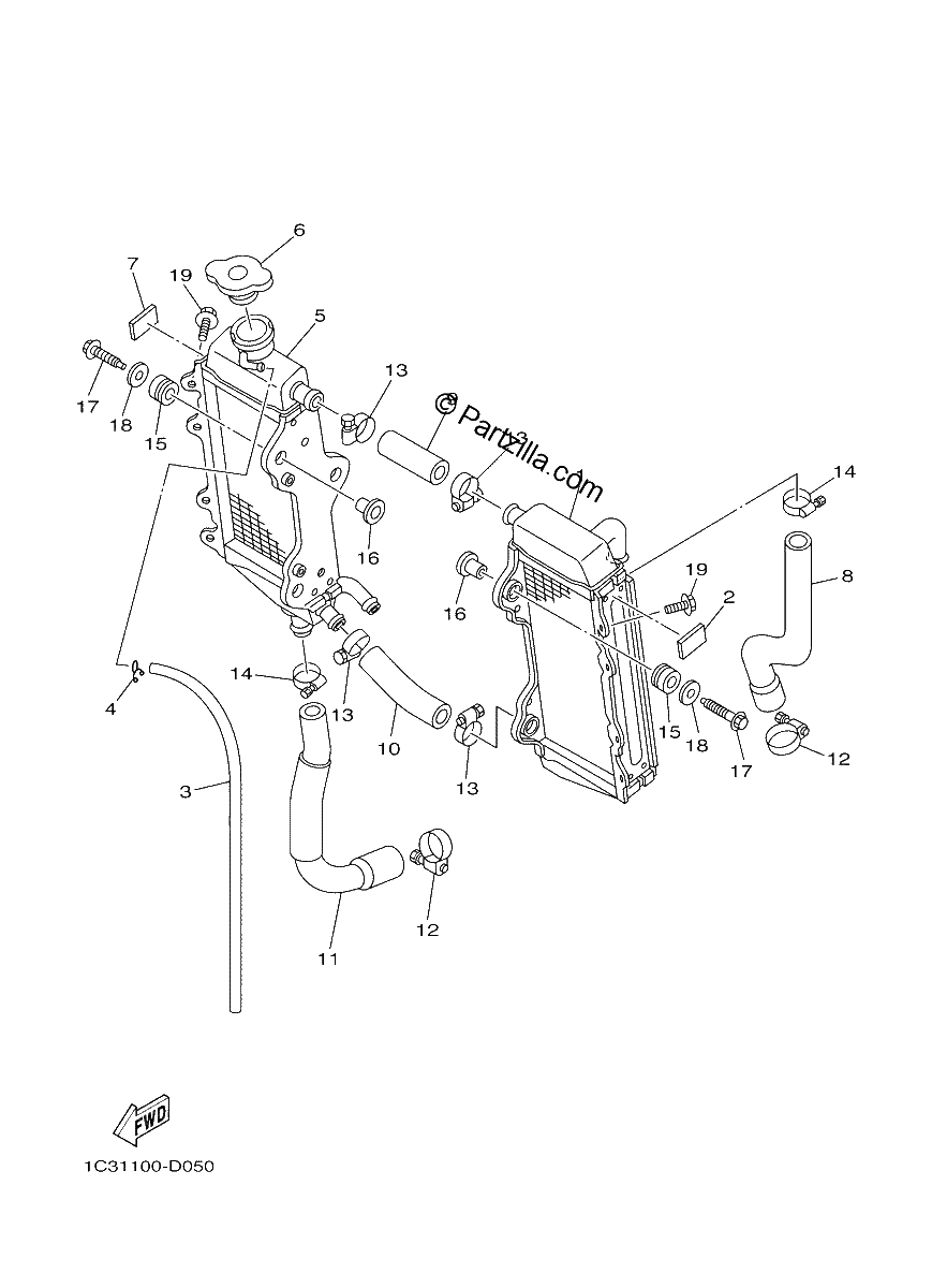 Diagrama de RADIATOR HOSE