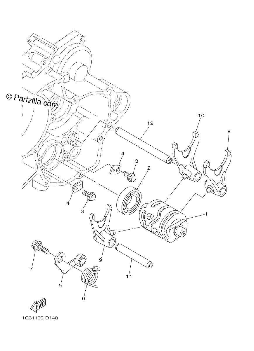 Diagrama de SHIFT CAM FORK