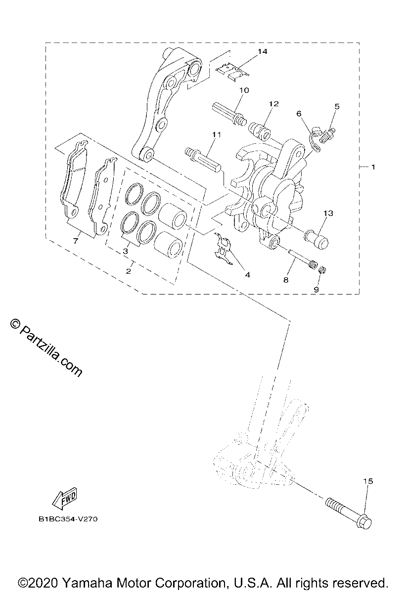 Diagrama de FRONT BRAKE CALIPER