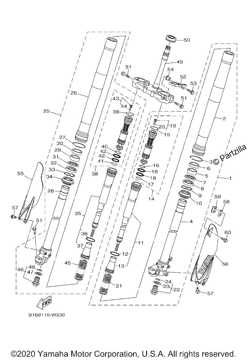 Diagrama de FRONT FORK