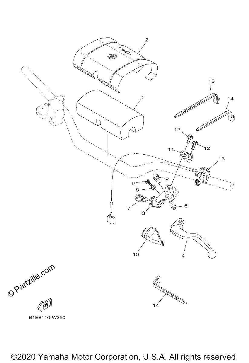 Diagrama de HANDLE SWITCH LEVER