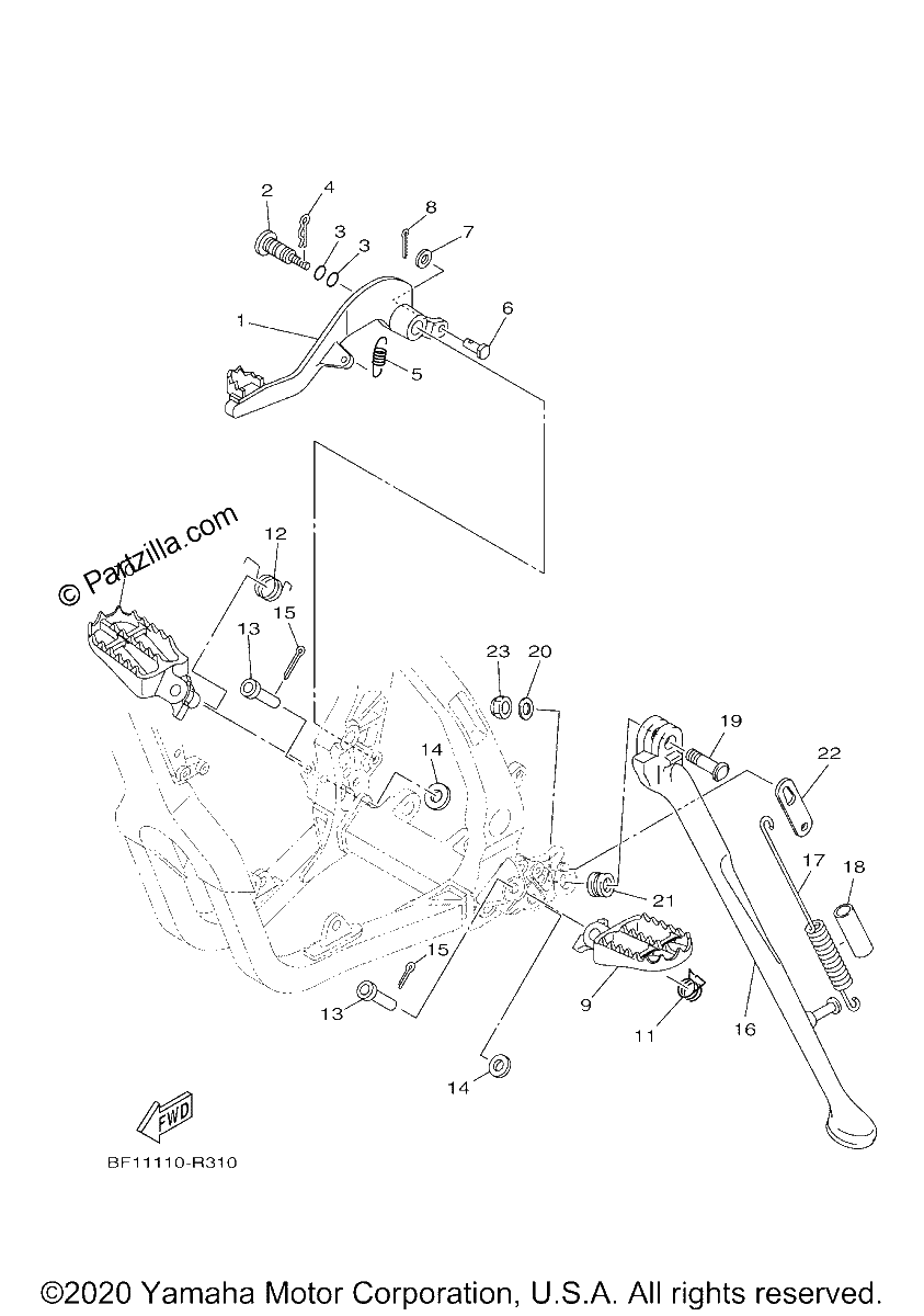 Diagrama de STAND FOOTREST