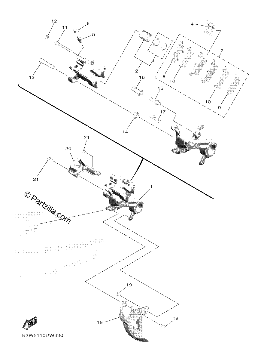 Diagrama de REAR BRAKE CALIPER