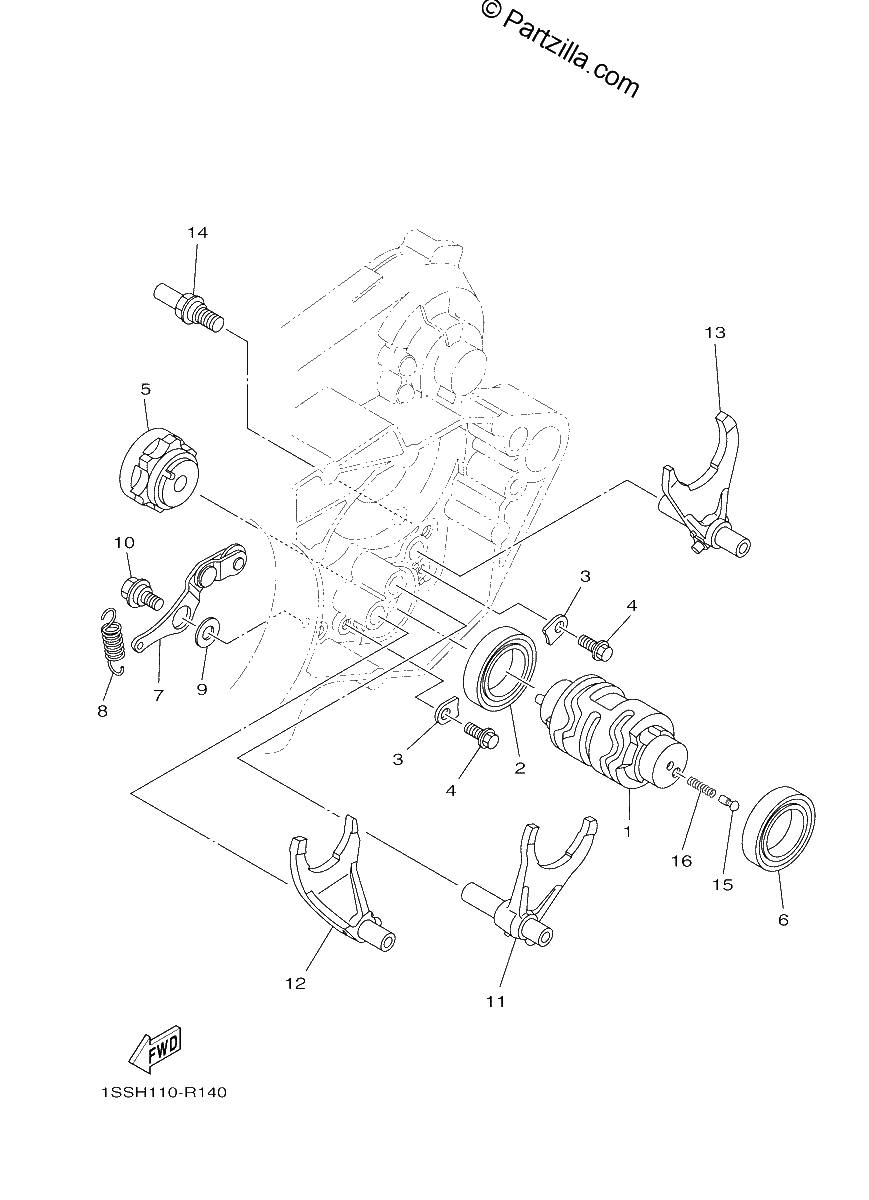 Diagrama de SHIFT CAM FORK
