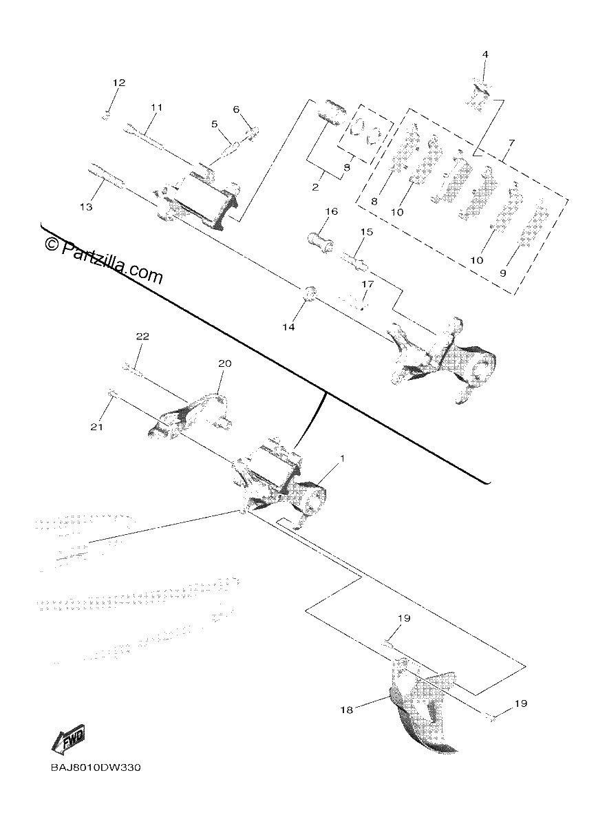 Diagrama de REAR BRAKE CALIPER