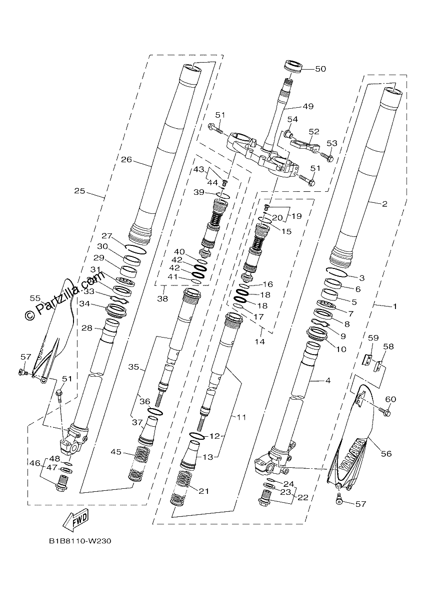Diagrama de FRONT FORK