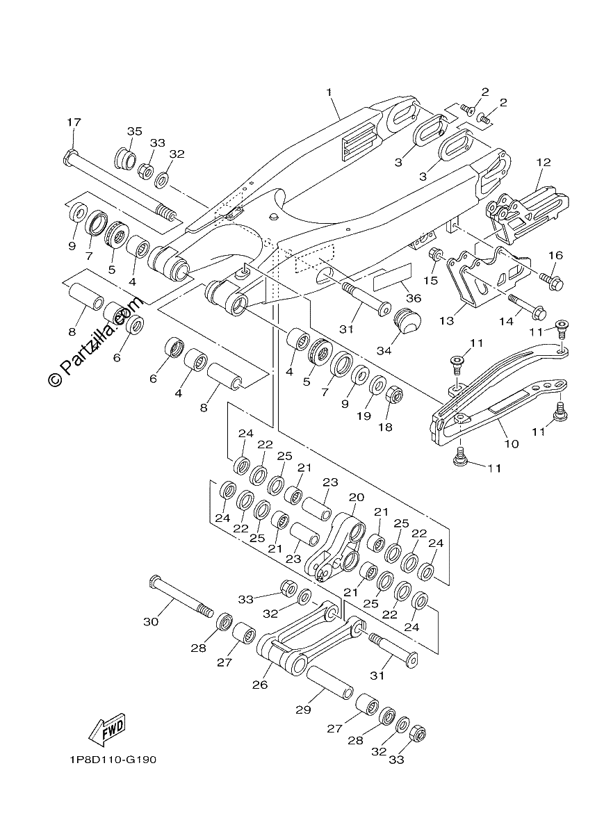 Diagrama de REAR ARM
